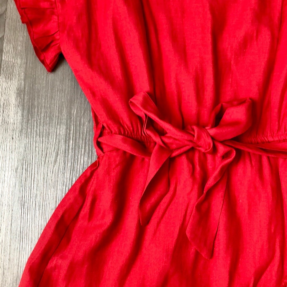 Adorable F21 Red Ruffle Mini Dress - Picture 5 of 8